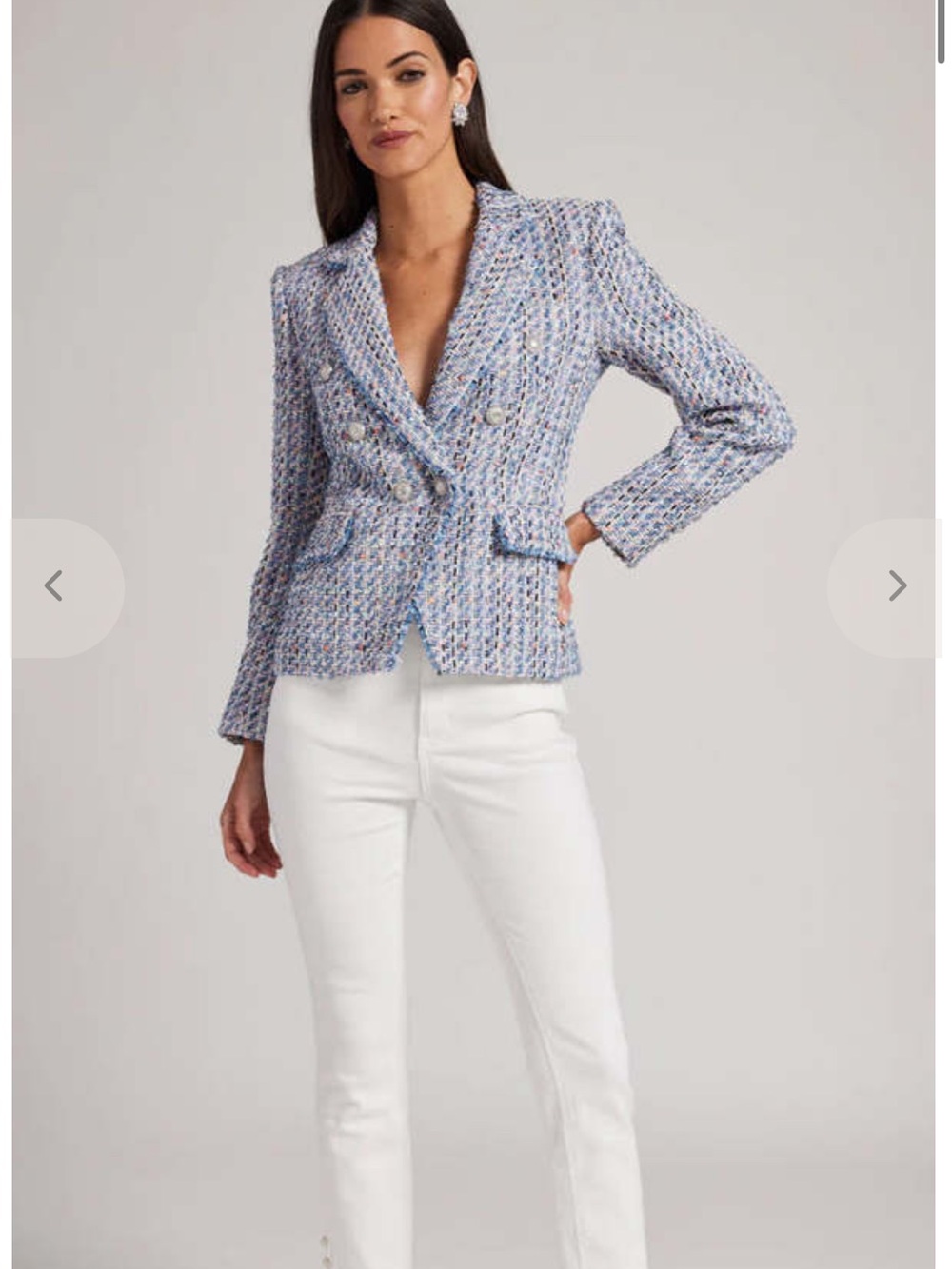 Generation Love Blue Multi Tweed Blazer Jacket